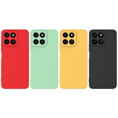 For Honor 200 Smart, Shockproof Skin Touch Feel Soft Liquid Silicone Cover Case