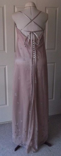 BEADED EMBROIDERED NET GOWN, BRIDAL, EVENING, BRAND NEW, SIZE 10, WITH TRAIL HEM - Picture 1 of 4