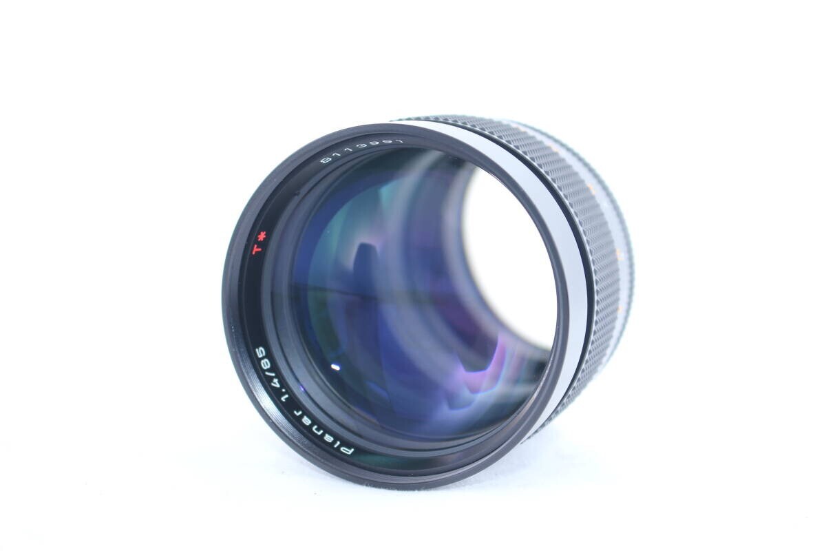 CONTAX Carl Zeiss Planar 85mm f1.4 MM Black Lens with Cap Very