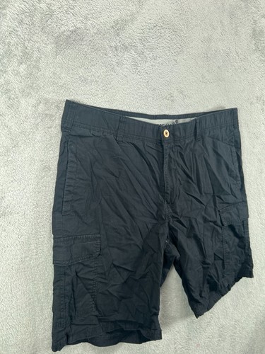 Caribbean Joe Mens 36 Cargo Shorts Black Lightweight Comfort Waist Utility 9" - Picture 11 of 14
