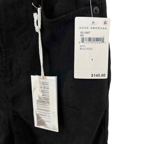 Good American Womens Good Legs Faux Suede Pants Jeans Black Size 4 Skinny - Picture 9 of 12