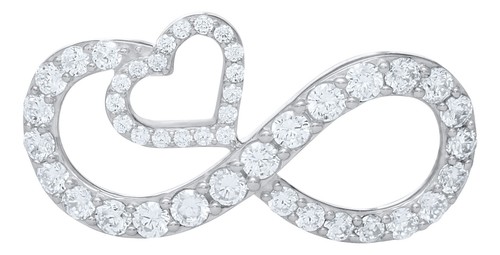 .925 Silver Eternal Love Pave Heart Clasp for Lestage Convertible Bracelet - Picture 1 of 3