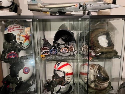 HGU-55 FLIEGERHELM & MBU-12 GEBRAUCHT VON ANTONIE GRIEZMANN FOOTBALL FUSSBALLSPIELER - Bild 21 von 24