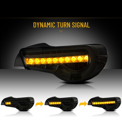 Smoked LED Tail Lights For Toyota 86 Subaru BRZ Scion FR-S 2013-2020 Rear Lights - Picture 4 of 16