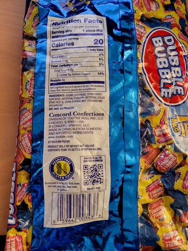 Dubble Bubble Americas Original Bubble Gum 16 oz Double Gluten Free Peanut Free - Picture 12 of 18