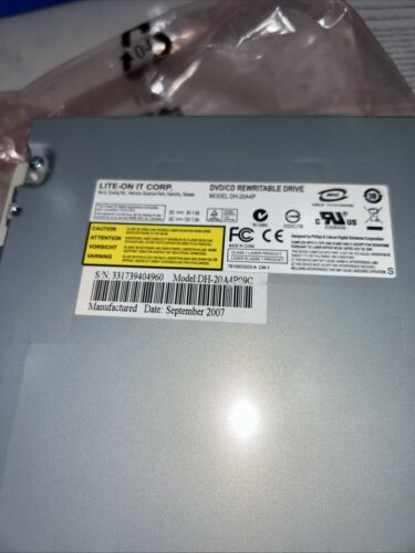 Lite On 20X Super All Write DVD/CD WRITER AND REWRITER NEW IN BOX - Picture 6 of 8