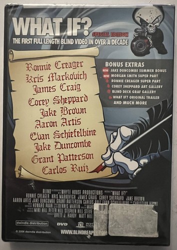 Blind Skateboard - What If? Special Edition(DVD, 2006) Brand New Sealed! - Picture 2 of 2