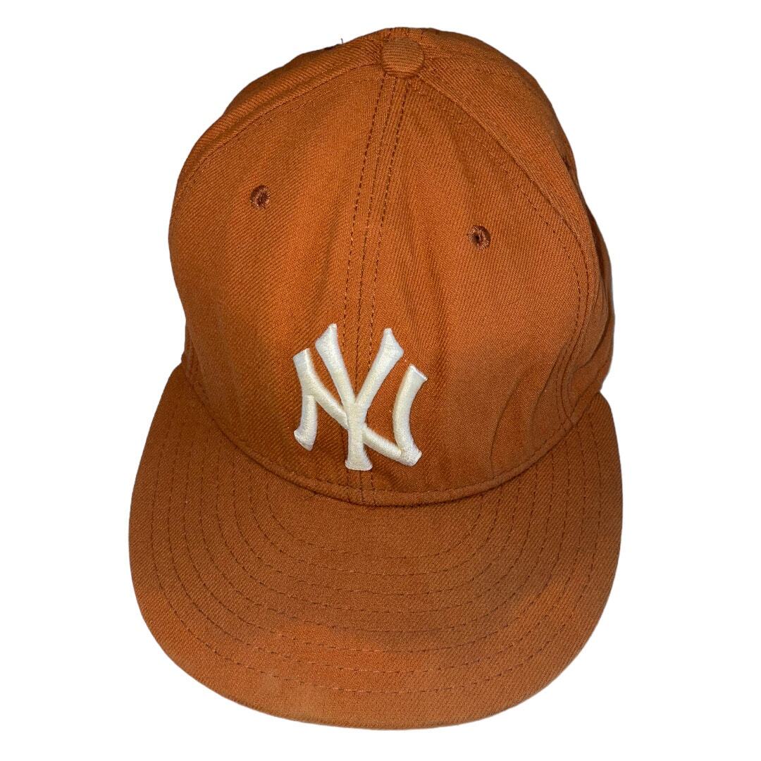 New York Yankees New Era 59Fifty Orange Baseball Cap      Size: 7 3/8