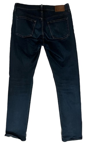 J Crew 770 Jeans Mens 32 x 34 Straight Dark Wash Stretch Taper Mid Rise $128 - Picture 3 of 6