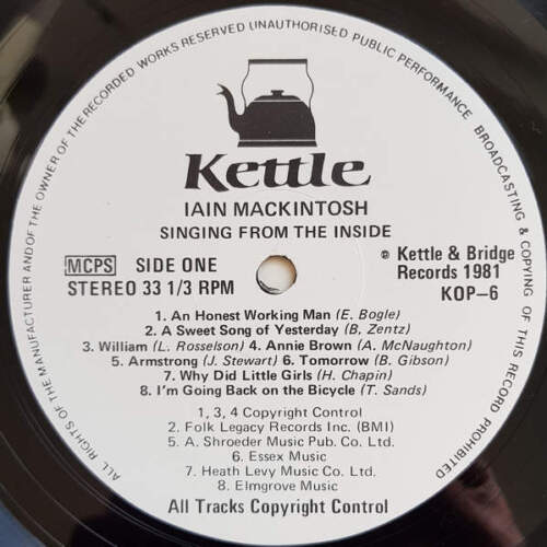 Iain MacKintosh - Singing From The Inside (Vinyl) - Picture 3 of 4