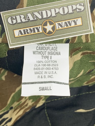 GORRA UTILITARIA USMC VIETNAM RAYAS TIGRE TIPO II 2 CAPAS SIN PUNTADA SUPERIOR - Imagen 11 de 11