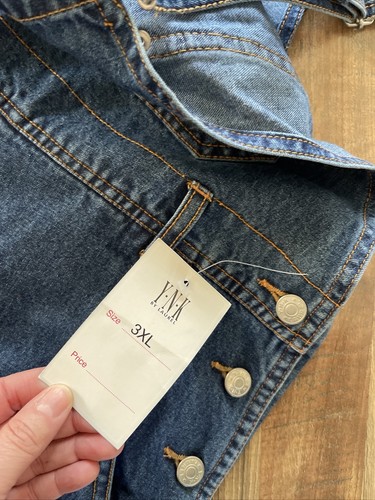 YNK By Laurel Blue Bib Overalls Size 3XL Carpenter Unisex - Picture 9 of 22