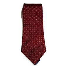 Tommy Hilfiger Unique Neck Tie Mens One Size Red Front, Blue Back, Green Lining