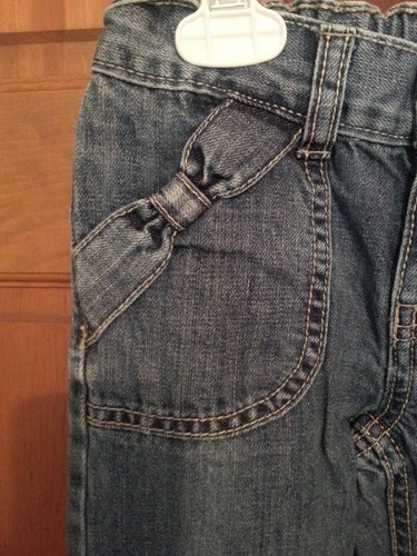 GUC Gymboree RARE 2007 denim jeans Scotty Dog Scottish Terrier girls 6 - Picture 2 of 7