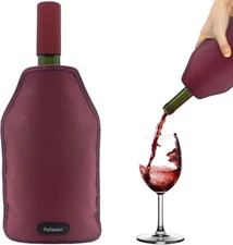 Wine Bottle Cooler Sleeve Reusable Freezable Champagne Chiller 750ml One Size