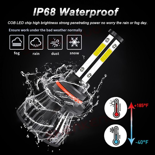 For Chevrolet C1500 1993-1998 Combo LED Headlight High&Low Beam+Fog Light Bulbs - Picture 7 of 12
