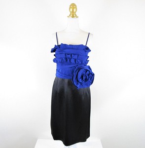 168-Max-and-Cleo-Womens-Cocktail-Party-Event-Formal-Dress-12-Blue-Black-NWT
