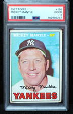 1967 Topps #150 Mickey Mantle PSA 2 - New Cert!
