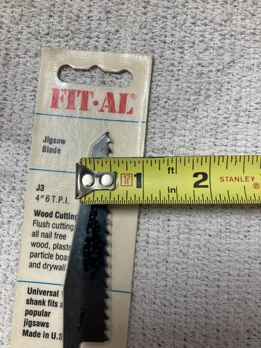 Jig Saw flush cut blade Fit-Al USA lot of 3 - Picture 7 of 7