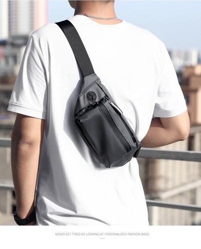 Outdoor Travel Men's Chest Bag Riding Waist Bag   Waterproof Crossbody Bag  - Picture 7 of 24