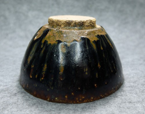 Original CHINA Song Dynasty 西坝窑 蓝光兔毫盏 antike schwarze Glasur Porzellan Tasse #87776 - Bild 3 von 10