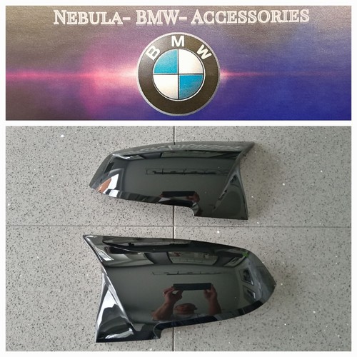 BMW F SERIES 1 2 3 4 GLOSS BLACK WING MIRROR COVERS CAPS M PERFORMANCE MSPORT