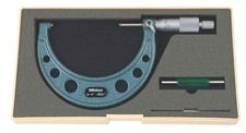 3-4" MITUTOYO MCROMETER 103-218 NEW RATCHET THIMBLE CARBIDE FACE .0001"