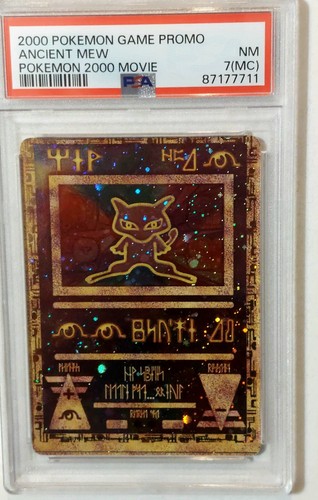 Ancient Mew Off Center Miscut Movie Swirl 2000 Promo Holo Error PSA - Picture 5 of 5