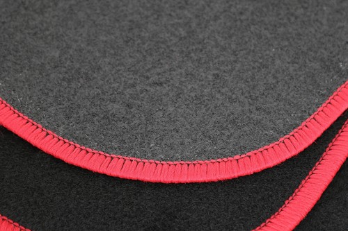 Fußmatten Set für Opel Astra G Cabrio 2001-2004 Matten Autoteppiche roter Rand - Bild 5 von 5