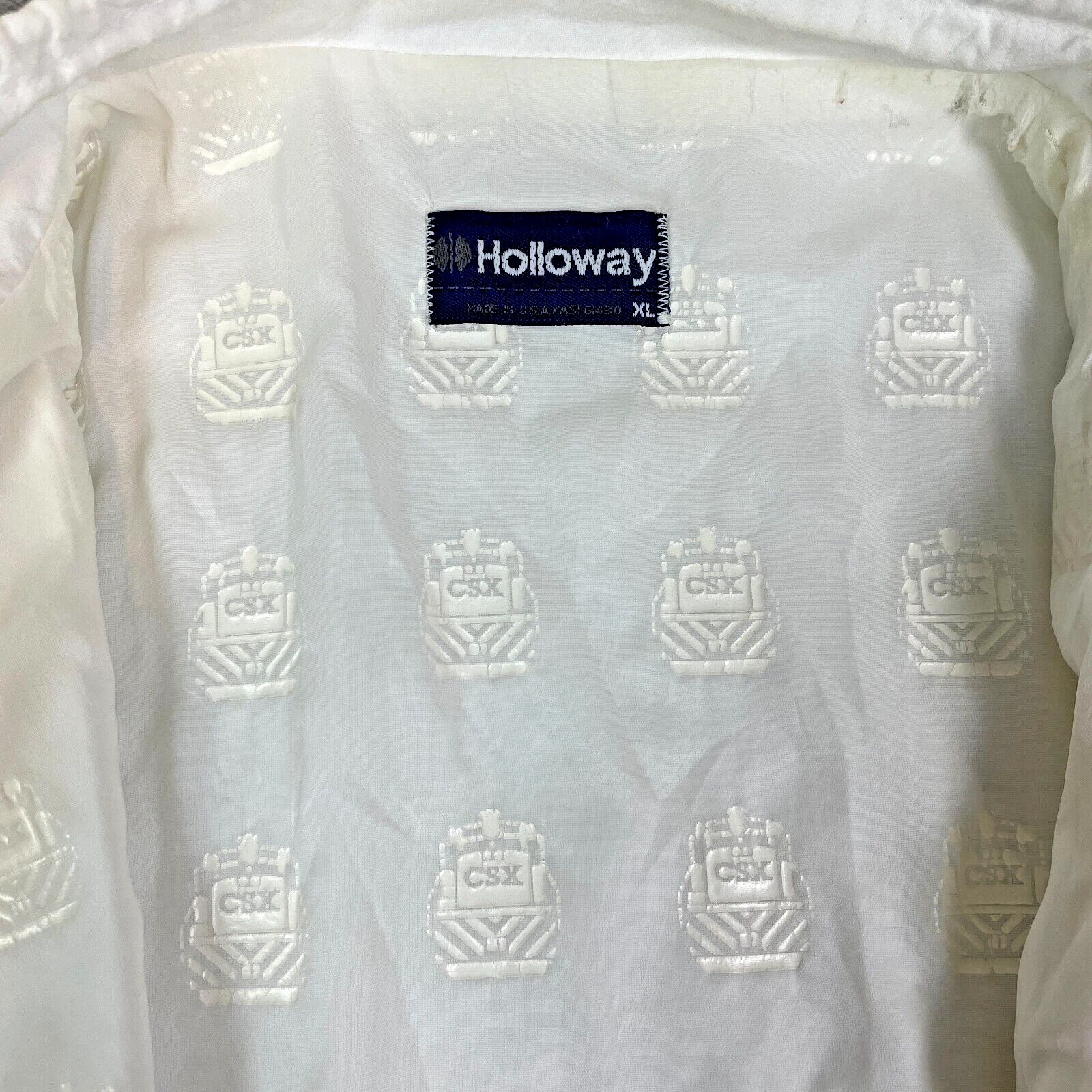 holloway vintage csx transportation railroad sportsmaster embroidered jacket