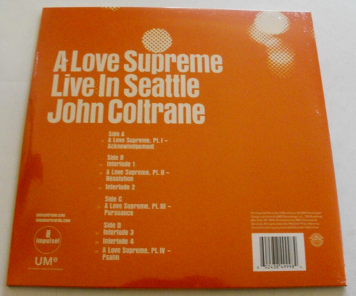 JOHN COLTRANE - A Love Supreme: Live in Seattle- New, Sealed Vinyl 2 LP Record - Picture 2 of 2
