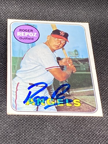 Roger Repoz Angels Signed Auto Autographed 1969 Topps Card #103 ~ COA - Picture 2 of 6