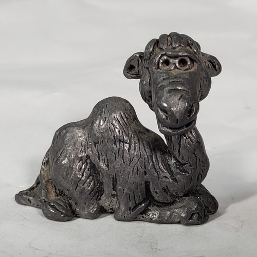 Michael Ricker Pewter Miniature Figurine Camel Sitting Desert Animal Cartoon VTG - Picture 1 of 7