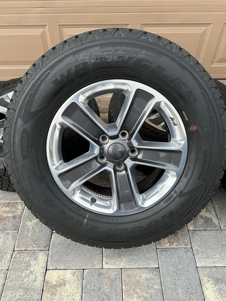 Factory Jeep Wrangler Wheel Goodyear Tire OEM 18 Inch Genuine 6BZ41TRMAA 9221 - Image 2 of 4