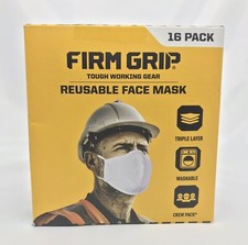 Firm Grip Face Masks Reusable Breathable Washable / One Size / 16 PACK / UNUSED