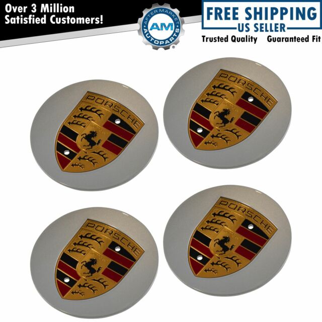 OEM 000-044-605-02 Crest Wheel Center Cap Kit Set of 4 for Porsche New OEM 000-044-605-02 Crest Wheel Center Cap Kit Set of 4 for Porsche New