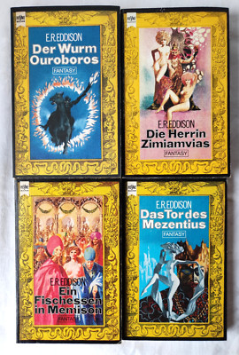 E.R. Eddison Bücher-Sammlung 4 Bücher Zimiamvische Trilogie + Ouroboros Fantasy