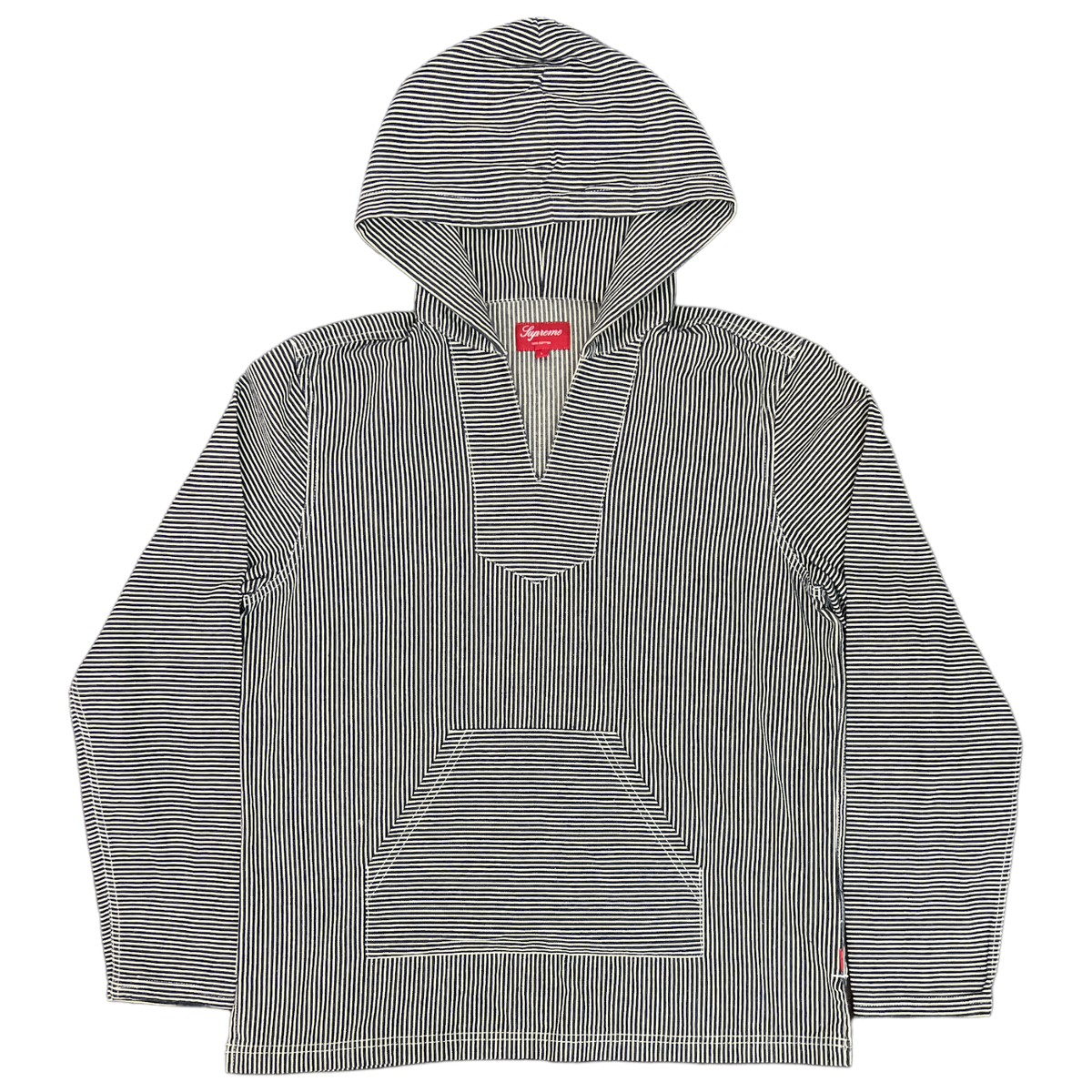 Supreme Denim Pinstripe Pullover Hoodie | eBay
