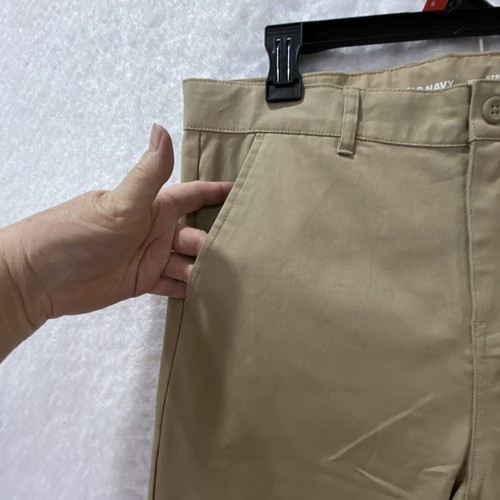 Old Navy Boys Youth 18 Pant Beige Straight Leg Built-In Flex Uniform Chino 32x27 - Picture 4 of 12