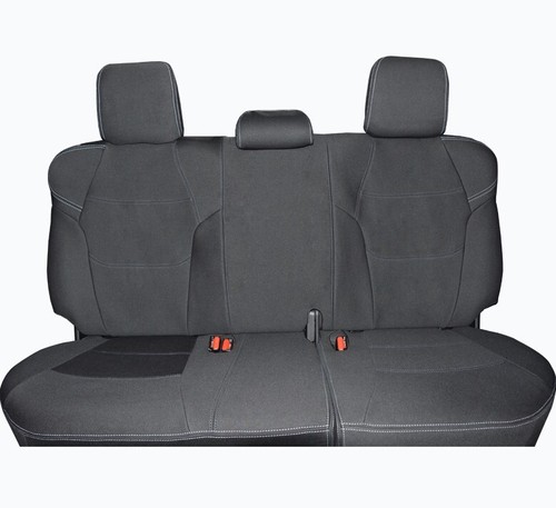 Toyota Hilux 8th Gen Neoprene Front Seat Covers Full-back map pockets 2016-on - Picture 13 of 13