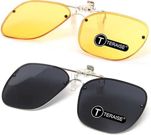 Gafas de sol con clip TERAISE abatibles HD polarizadas unisex para conducción al aire libre/conducción UV400 - Imagen 21 de 41