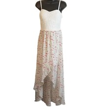 Sujetador Juniors Grande Como U Wish Copa Alto Bajo Maxi Marfil Encaje Corpiño + Vestido Floral