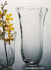 NEW in BOX STEUBEN glass TALLEST SEA WAVE VASE bowl ornament rose orchid heart