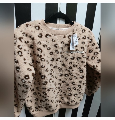 NWT Kids Primark Leopard Fuzzy Sweater (10) - Picture 6 of 8