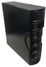 Coin Album Lighthouse Giant Grande 4 Rings Binder / Banknotes + Slipcase Black
