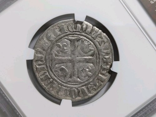 Carlos VI Francia Plata Blanco Guenar 1380-1422 NGC VF35 Era Santa Juana de Arco - Imagen 11 de 11