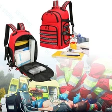 Waterproof Survival First Responder Trauma Bag Travel Home Outdoor Camping (Red)