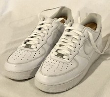 Nike Men's Size 9.5 Air Force 1 High '07 Triple White Low Good Pre Owned Cond.