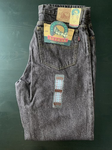 ATTRAK Herren Jeans Größe 36 x 32 Reißverschluss Hosenschlitz Kupfer Burgund Gerades Bein Neu mit Etikett - Bild 1 von 9
