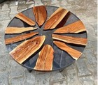 round epoxy table / clear epoxy table / wood epoxy resin table / handmade decor